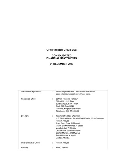Thumbnail GFH Financial Group Financial Statement 2019