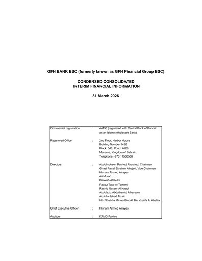 Thumbnail GFH Financial Group Financial Statement 2026-q1