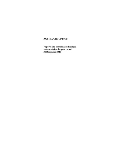 Thumbnail Agthia Group
 Financial Statement 2020