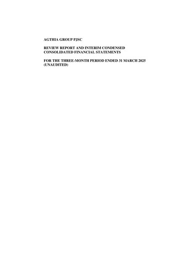 Thumbnail Agthia Group
 Quarterly Report 2025-q1
