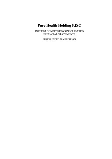 Thumbnail Pure Health Holding Financial Statement 2024-q1