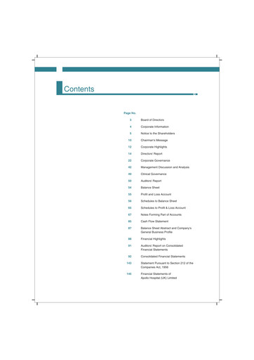 Vorschaubild Apollo Hospitals
 Jahresbericht 2006-2007