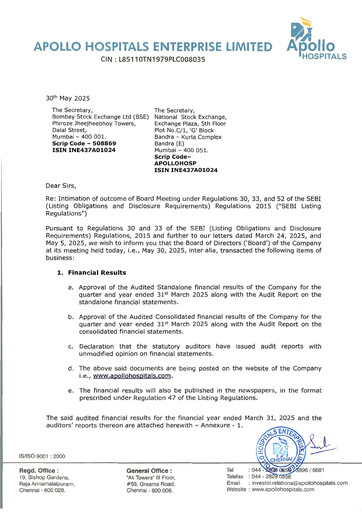Thumbnail Apollo Hospitals
 Financial Statement 2024-2025