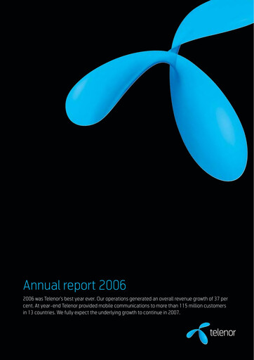 Thumbnail Telenor Annual Report 2006