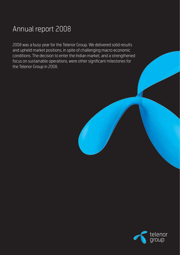 Thumbnail Telenor Annual Report 2008