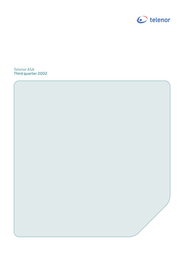 Thumbnail Telenor Quarterly Report 2002-q3