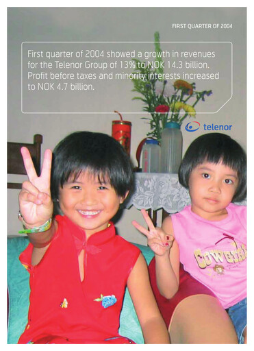 Thumbnail Telenor Quarterly Report 2004-q1