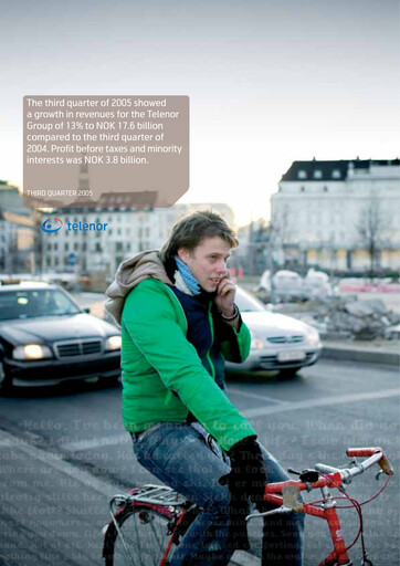 Thumbnail Telenor Quarterly Report 2005-q3