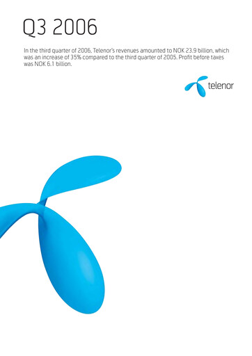 Thumbnail Telenor Quarterly Report 2006-q3