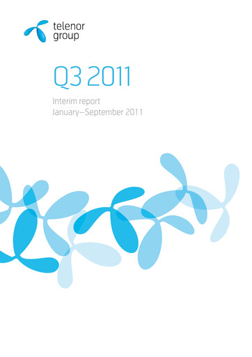 Thumbnail Telenor Quarterly Report 2011-q3