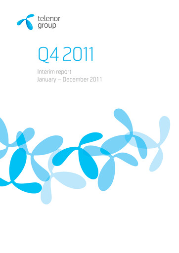 Thumbnail Telenor Quarterly Report 2011-q4