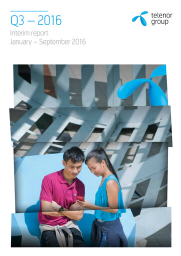 Thumbnail Telenor Quarterly Report 2016-q3