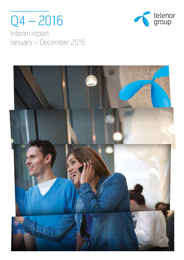 Thumbnail Telenor Quarterly Report 2016-q4