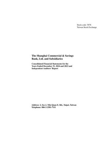 Thumbnail Shanghai Commercial and Savings Bank Financial Statement 2024