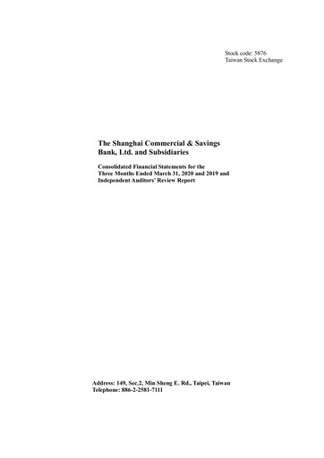 Thumbnail Shanghai Commercial and Savings Bank Quarterly Report 2020-q1