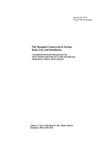 Thumbnail Shanghai Commercial and Savings Bank Quarterly Report 2025-q1