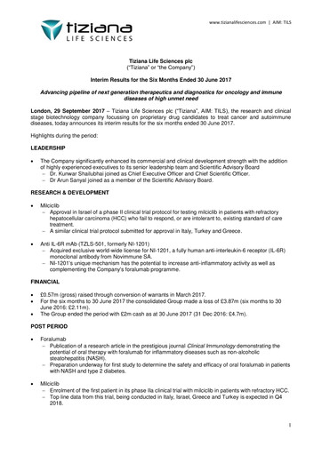 Thumbnail Tiziana Life Sciences Financial Statement 2017-h1