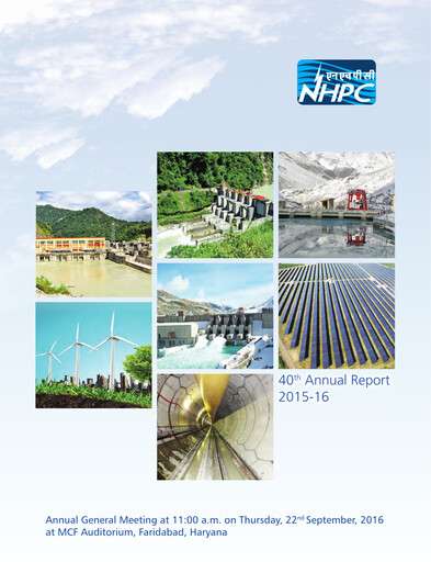 Thumbnail NHPC Limited
 Annual Report 2015-2016