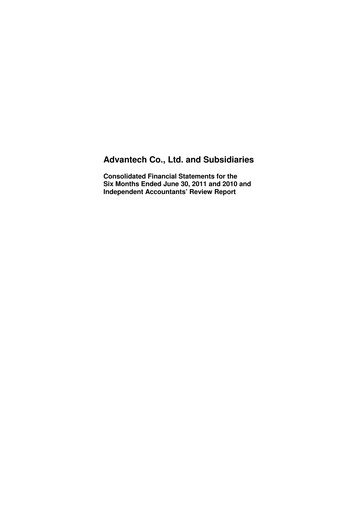 Miniature Advantech Rapport semestriel 2011-h1