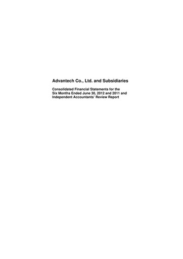 Miniature Advantech Rapport semestriel 2012-h1