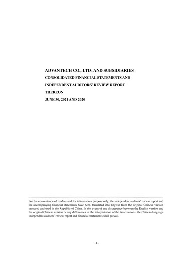 Miniature Advantech Rapport trimestriel 2021-q2