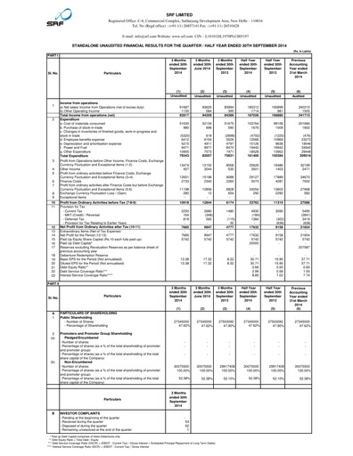 Thumbnail SRF Limited Quarterly Report 2014-q2