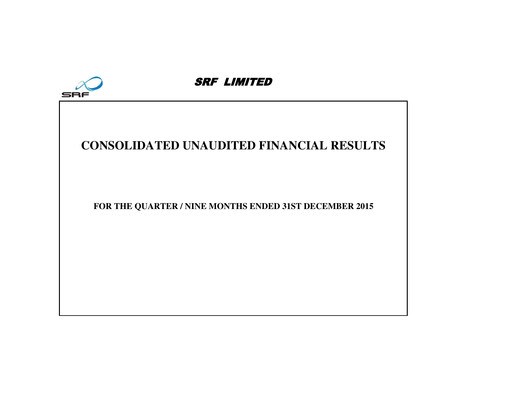 Thumbnail SRF Limited Quarterly Report 2015-q3