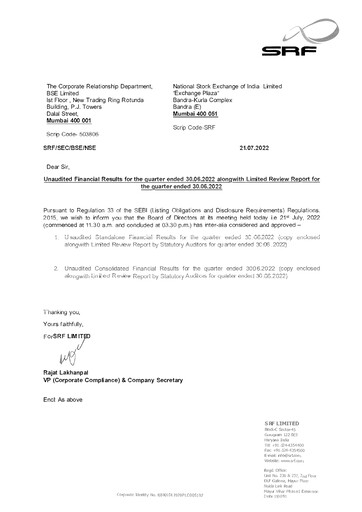 Thumbnail SRF Limited Quarterly Report 2022-q1