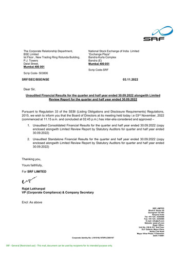 Thumbnail SRF Limited Quarterly Report 2022-q2