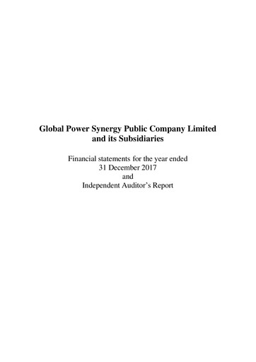 Thumbnail Global Power Synergy Financial Statement 2017