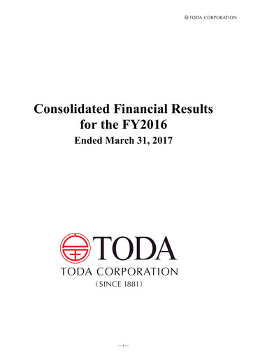 Thumbnail TODA corp Financial Statement fy2016