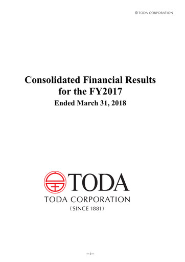 Thumbnail TODA corp Financial Statement fy2017