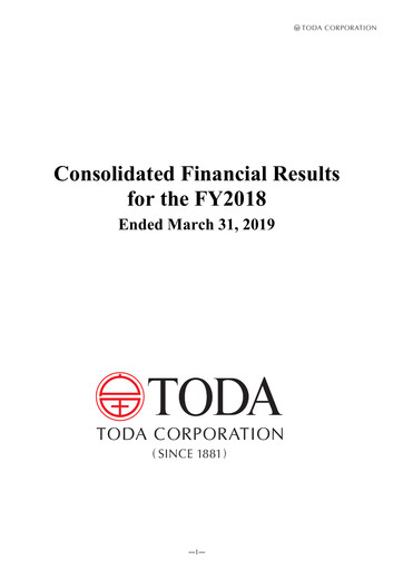 Thumbnail TODA corp Financial Statement fy2018