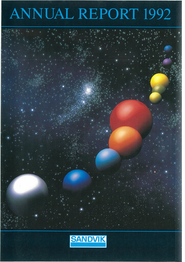 Miniature Sandvik Rapport annuel 1992