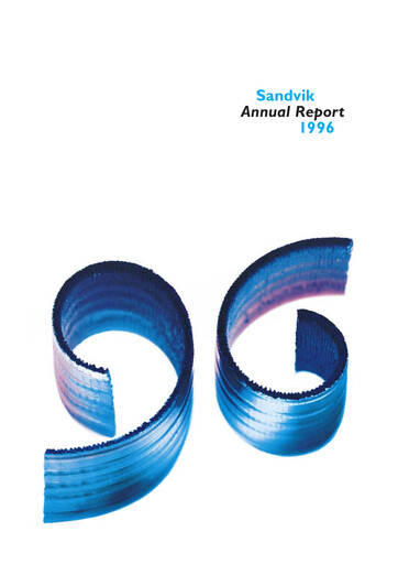 Miniature Sandvik Rapport annuel 1996
