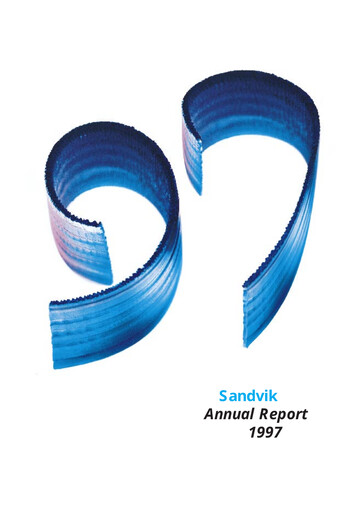 Miniature Sandvik Rapport annuel 1997