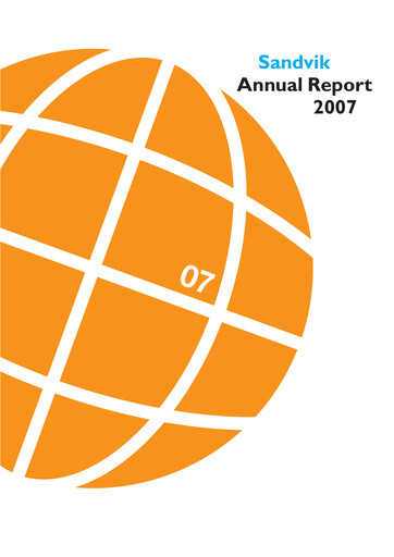 Miniature Sandvik Rapport annuel 2007