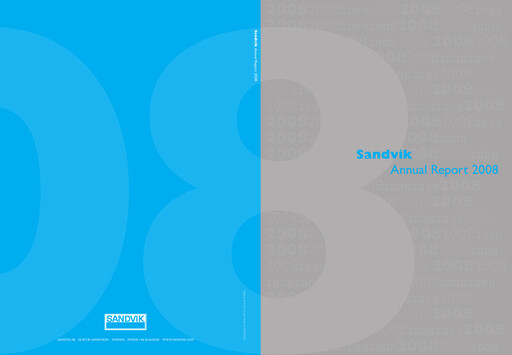 Miniature Sandvik Rapport annuel 2008