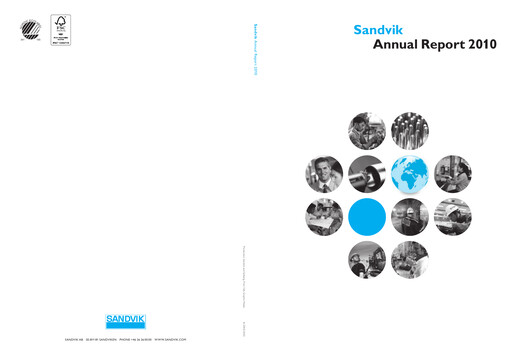 Miniature Sandvik Rapport annuel 2010
