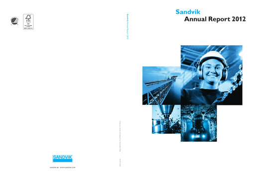 Miniature Sandvik Rapport annuel 2012