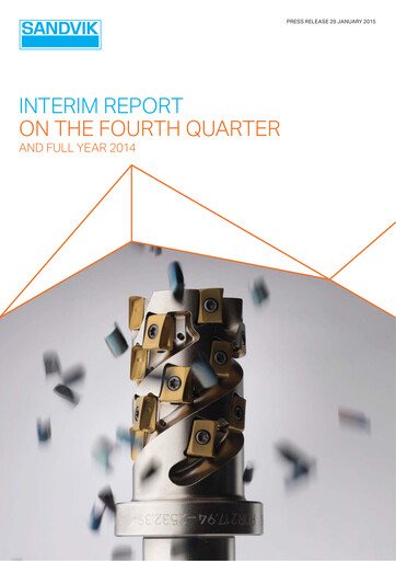 Miniature Sandvik Bilan financier 2014