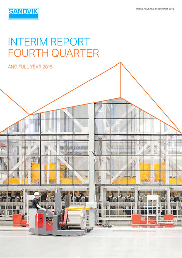 Miniature Sandvik Bilan financier 2015