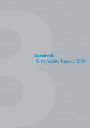 Thumbnail Sandvik Sustainability Report 2008