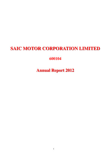 Thumbnail SAIC Motor
 Annual Report 2012