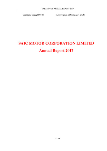 Thumbnail SAIC Motor
 Annual Report 2017