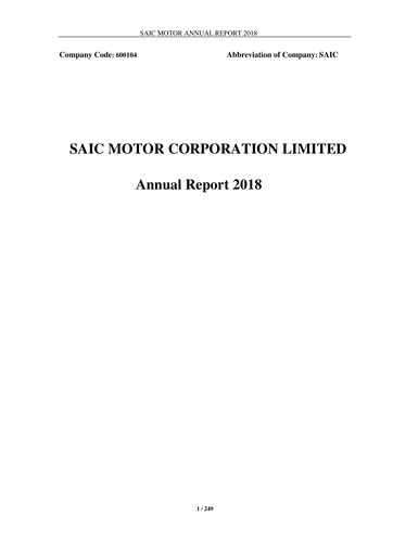 Thumbnail SAIC Motor
 Annual Report 2018