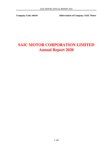 Thumbnail SAIC Motor
 Annual Report 2020