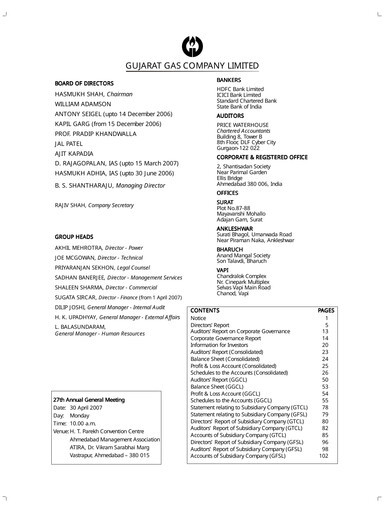 Thumbnail Gujarat Gas
 Annual Report 2006