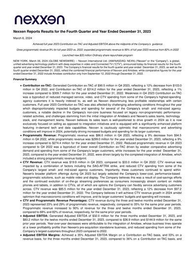 Thumbnail Nexxen Financial Report 2023