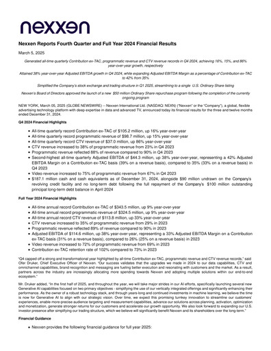 Thumbnail Nexxen Financial Report 2024